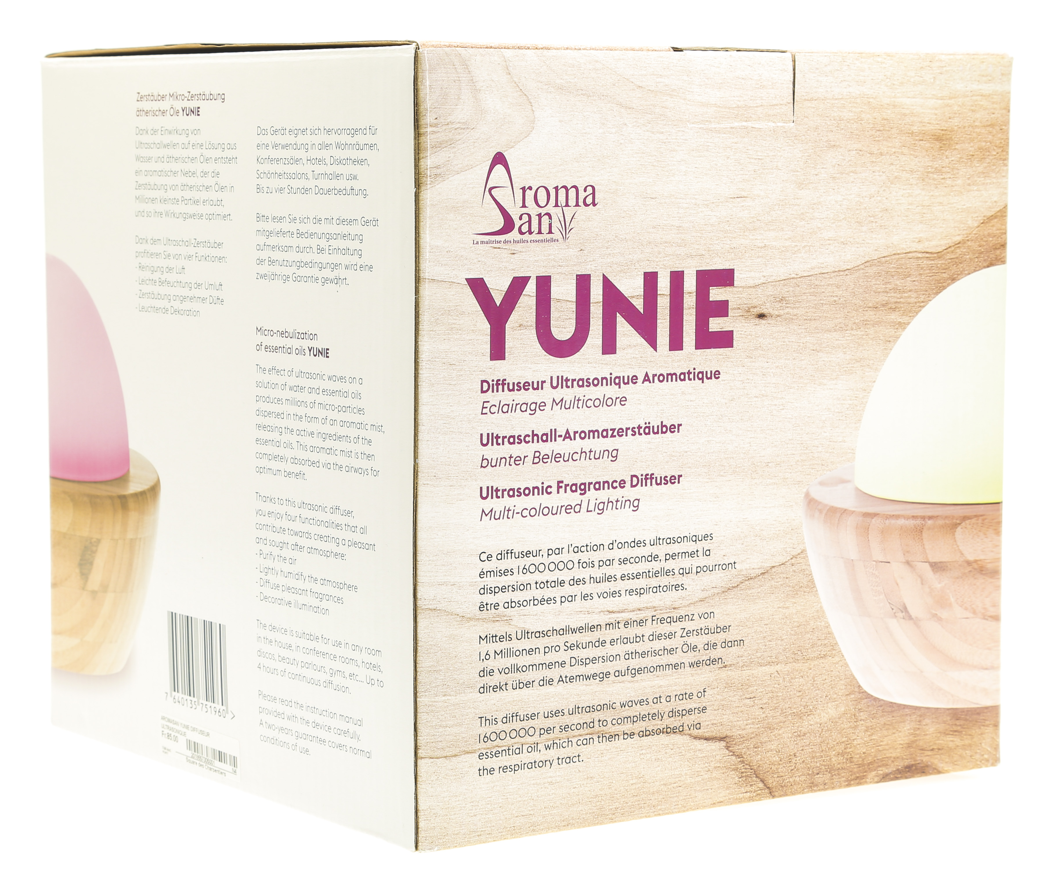 Aromasan Yunie diffusore ad ultrasuoni, multicolore