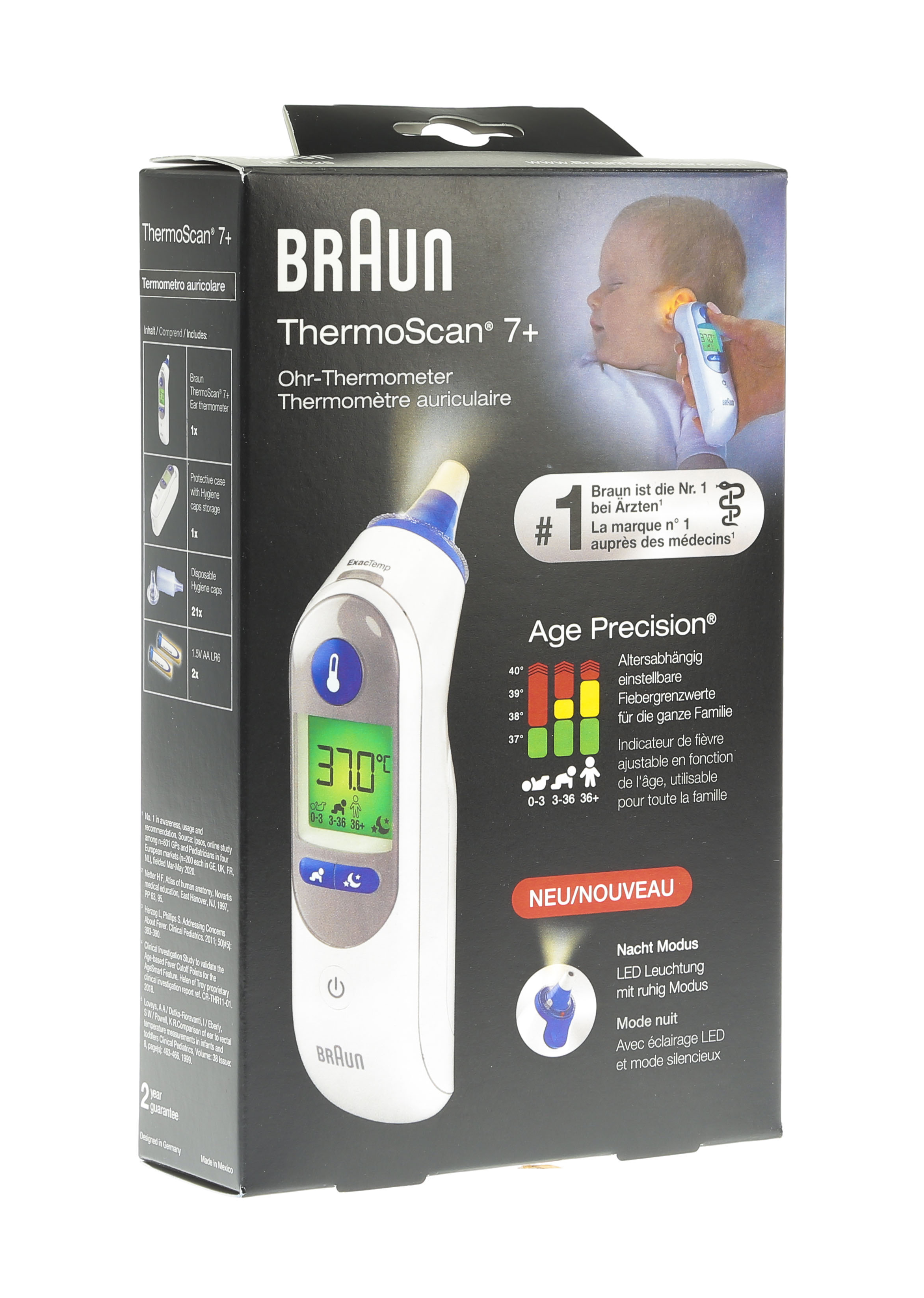 Braun ThermoScan 7+Irt 6525 con Age Precision notte